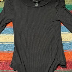 black long sleeve bodysuit
